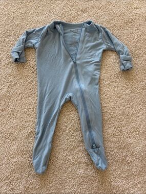 Kyte BABY Soft Light Blue Footed Zipper One-Piece